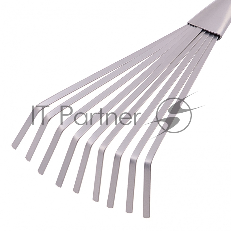 Грабли веерные 9-зубые, 130х420 мм, стальные, пластиковая рукоятка// Palisad