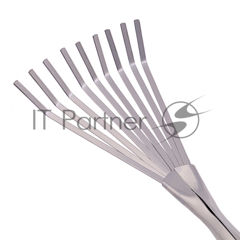 Грабли веерные 9-зубые, 130х420 мм, стальные, пластиковая рукоятка// Palisad