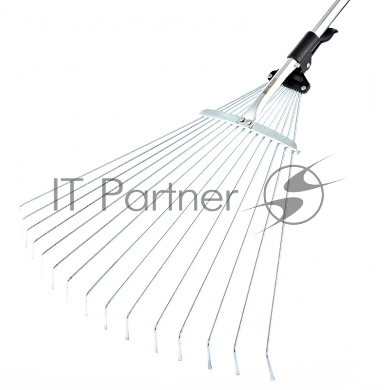 Грабли веерные стальные, 190-520х1200-1500 мм, 15 зубьев, раздвижные, стальной черенок// Palisad