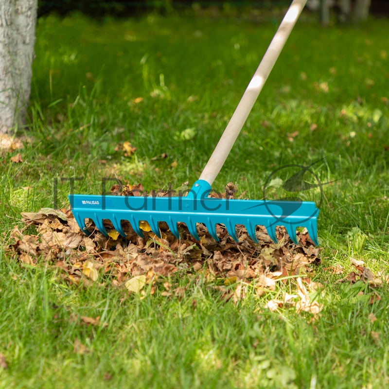 Грабли пластиковые, 430 мм, 13 прямых зубьев, усиленные, без черенка, LUXE// Palisad