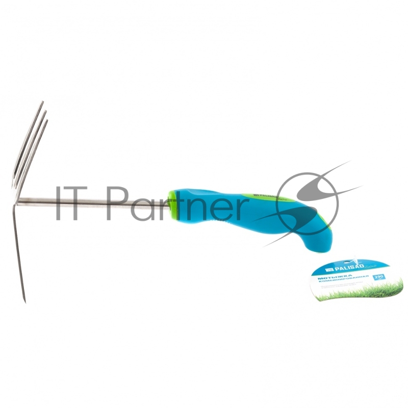 Мотыжка комбинированная, 70х290 мм, нерж. сталь, двухкомпонентная рукоятка, PREMIUM PLUS// Palisad