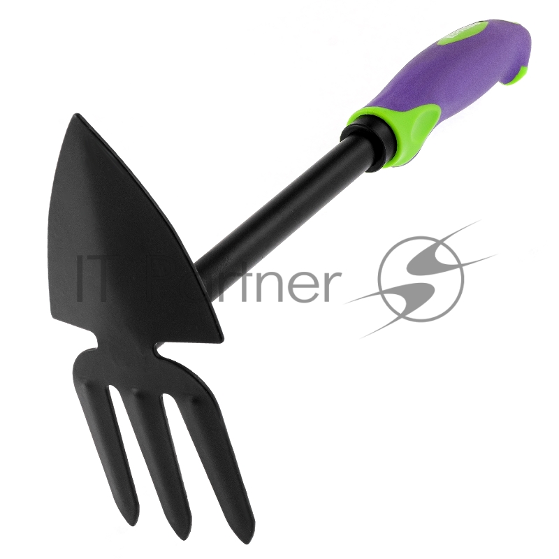 Мотыжка комбинированная, 75х300 мм, стальная, обрезиненная эргономичная рукоятка, LSR1// Palisad