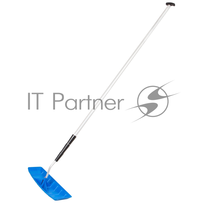 Скребок для уборки снега с крыш 610х140 мм, алюминиевая телескоп. рукоятка, длина 2-6 м// Россия