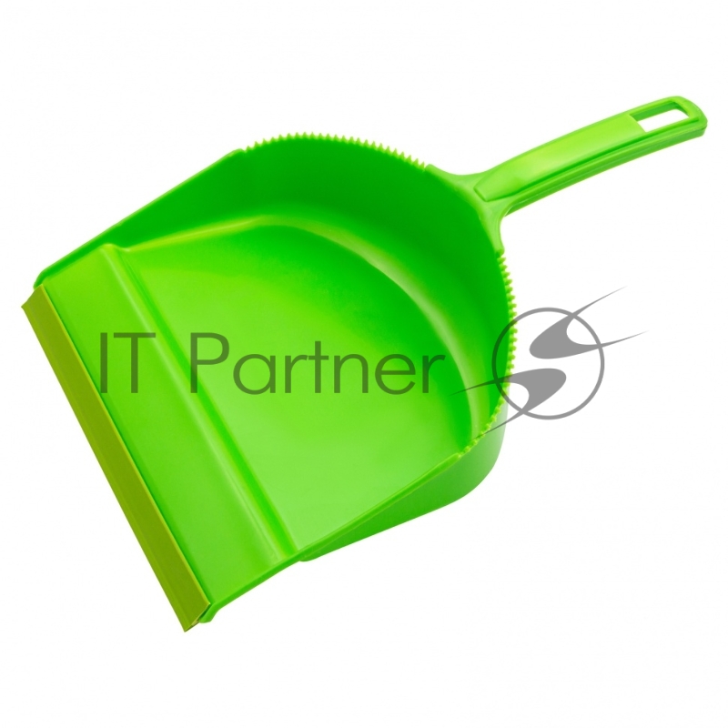Набор: совок с кромкой 330x225 мм и щетка-сметка 285 мм, зеленый, Home// Palisad