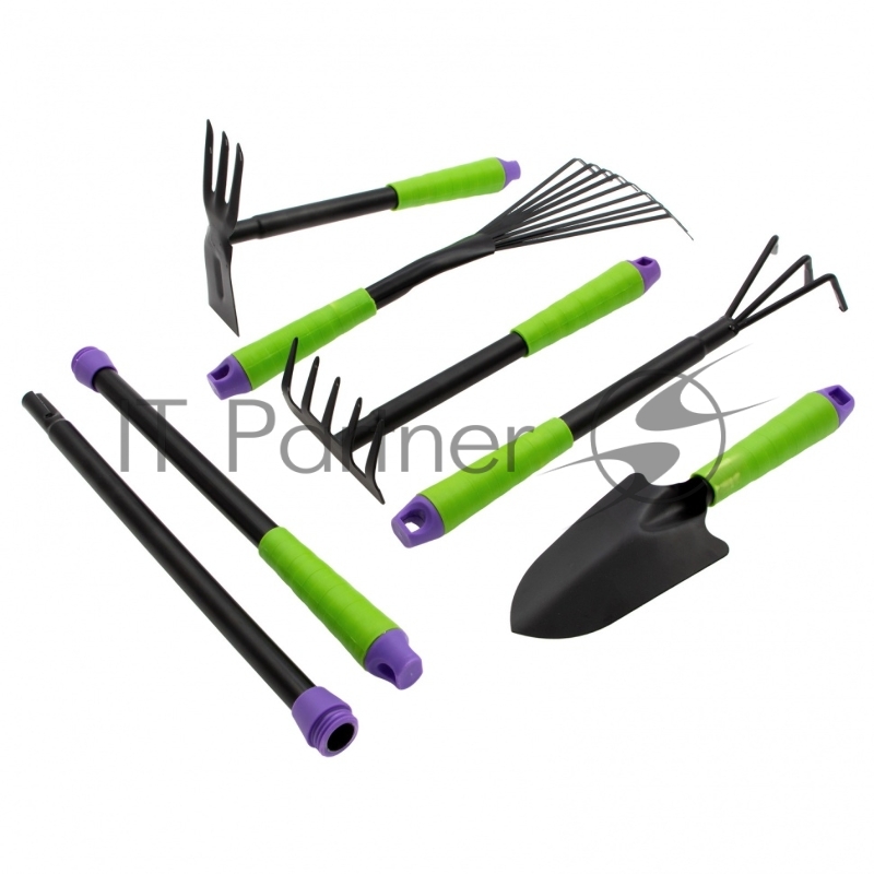 Набор садового инструмента, пластиковые рукоятки, 7 предметов// Palisad