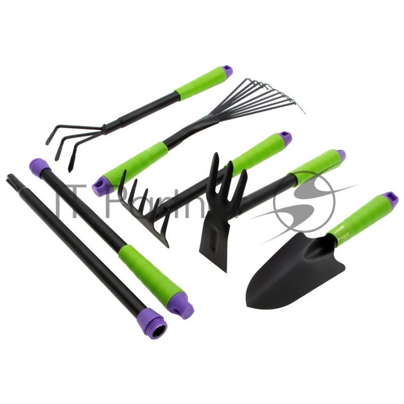 Набор садового инструмента, пластиковые рукоятки, 7 предметов// Palisad