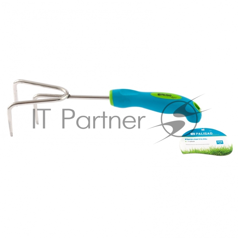 Рыхлитель 3-зубый, 80х310 мм, нерж. сталь, двухкомпонентная рукоятка, PREMIUM PLUS// Palisad