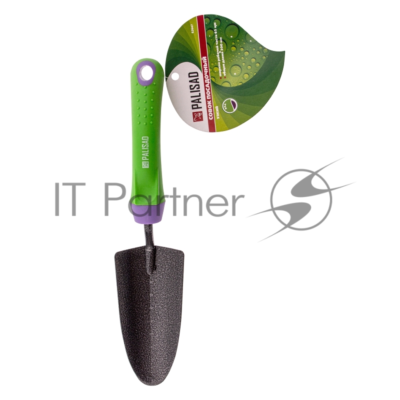 Совок посадочный узкий, 65х300 мм, стальной, обрезиненная эргономичная рукоятка, ERA// Palisad