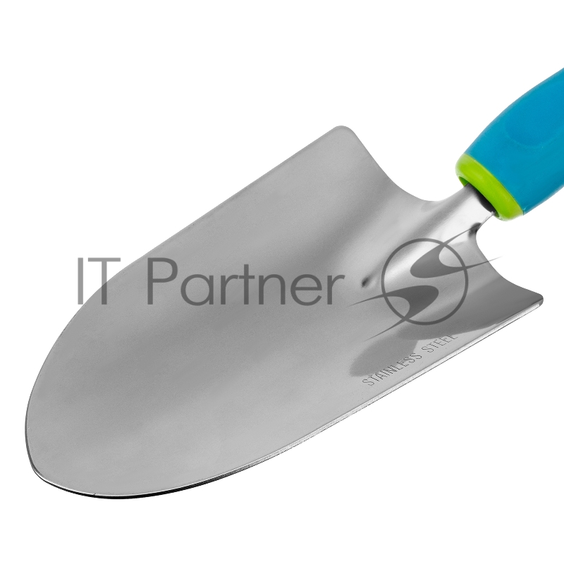 Совок посадочный широкий, 90х320 мм, нерж. сталь, двухкомпонентная рукоятка, PREMIUM PLUS// Palisad