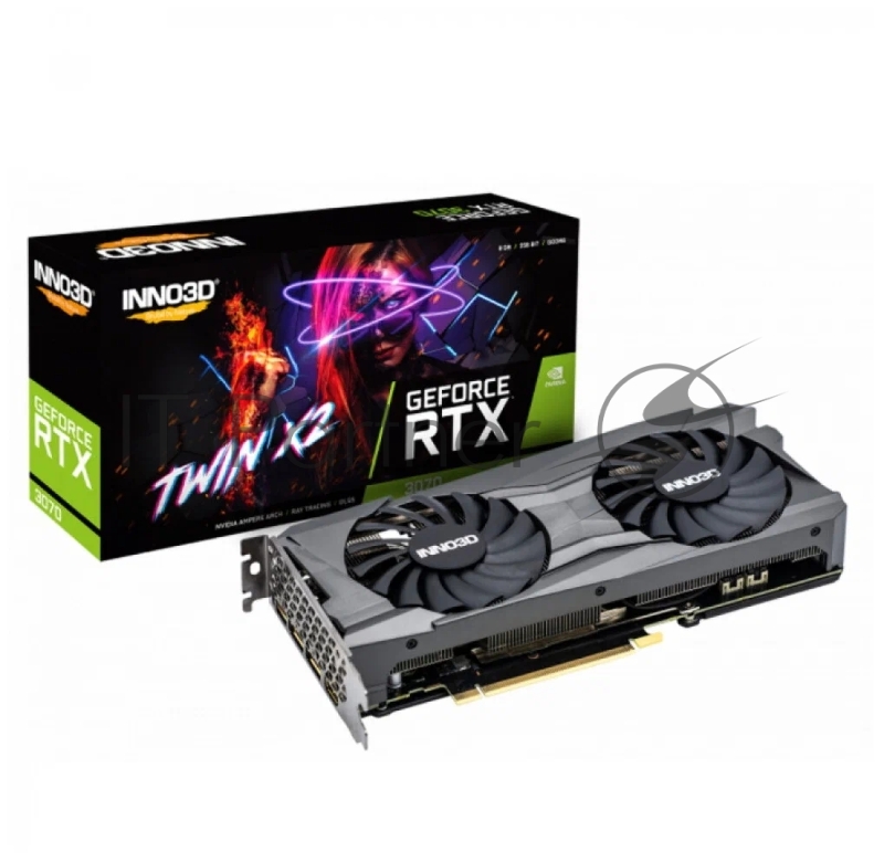 Видеокарта Inno3D RTX 3070 TWIN X2 OC LHR 8GB GDDR6 256bit DVI HDMI 3xDP RTL