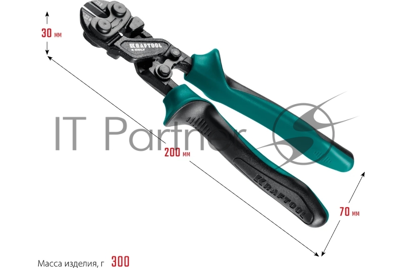 Компактный цельнокованый болторез KRAFTOOL X-BOLT 200 мм