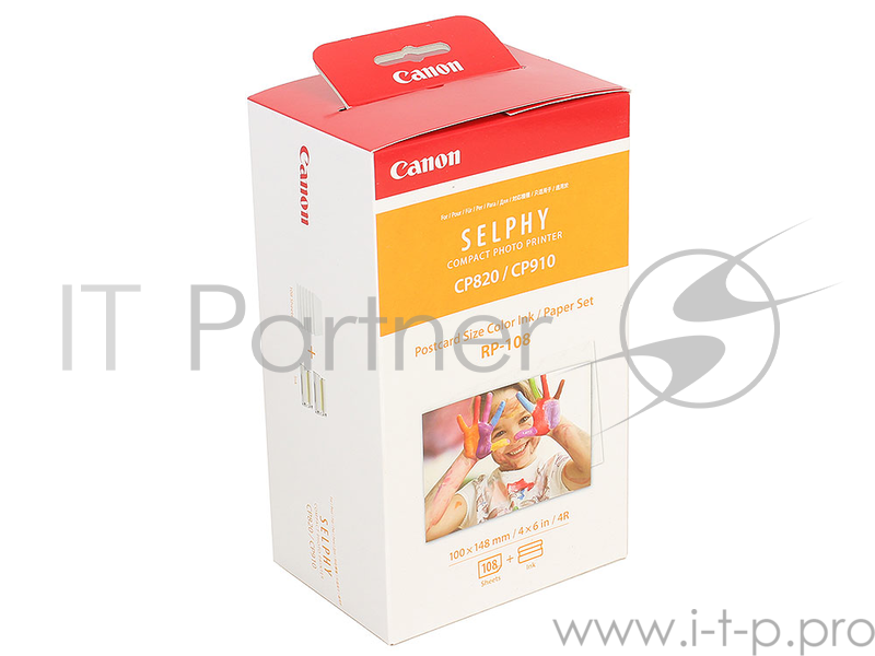 Набор для печати Canon RP-108 (O)10x15, 108л., белый для сублимационных принтеров 8568B001