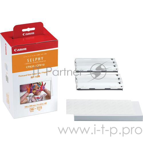 Набор для печати Canon RP-108 (O)10x15, 108л., белый для сублимационных принтеров 8568B001