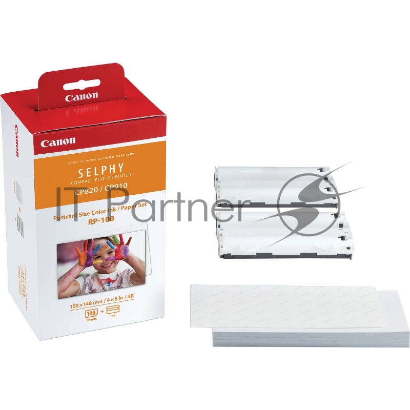 Набор для печати Canon RP-108 (O)10x15, 108л., белый для сублимационных принтеров 8568B001