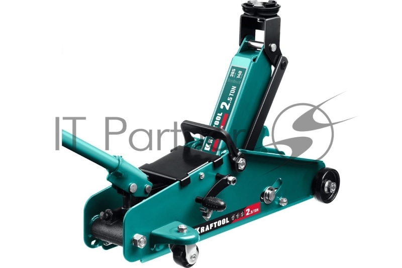 Домкрат KRAFTOOL S-PIN 2.5т 140-385мм подкатной домкрат с увеличенным подъемом и фиксатором