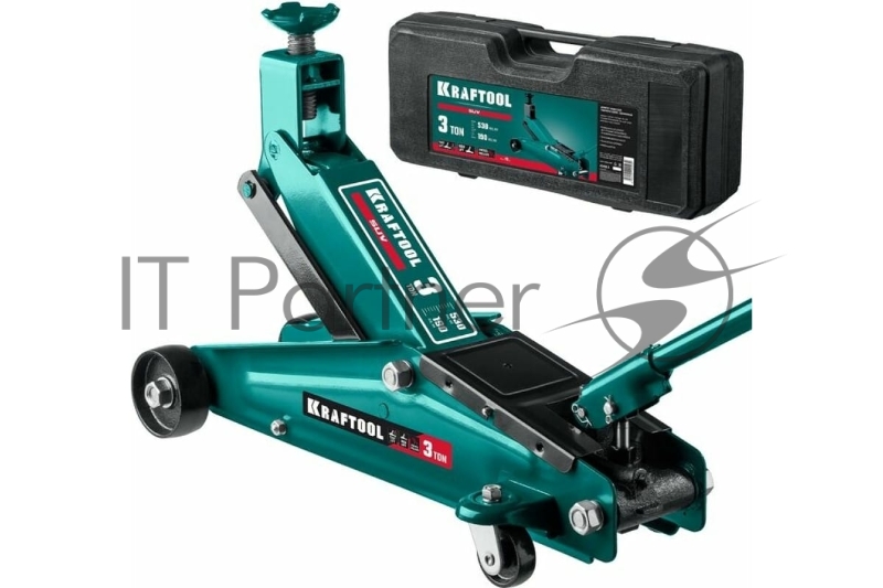 Домкрат KRAFTOOL SUV 3т 190-530мм подкатной домкрат с высоким подъемом в кейсе