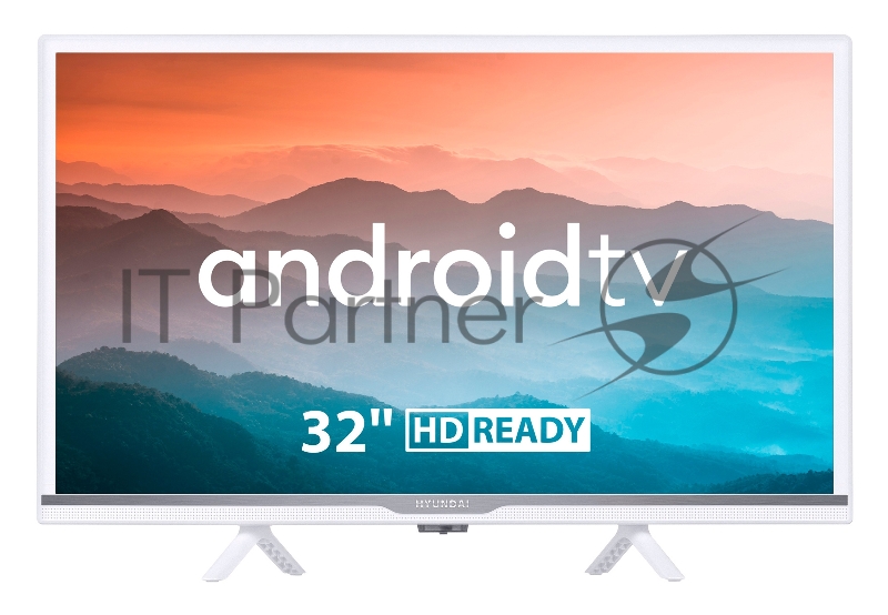 Телевизор LED Hyundai 24 H-LED24BS5002 Android TV белый HD 60Hz DVB-T DVB-T2 DVB-C DVB-S DVB-S2 WiFi Smart TV