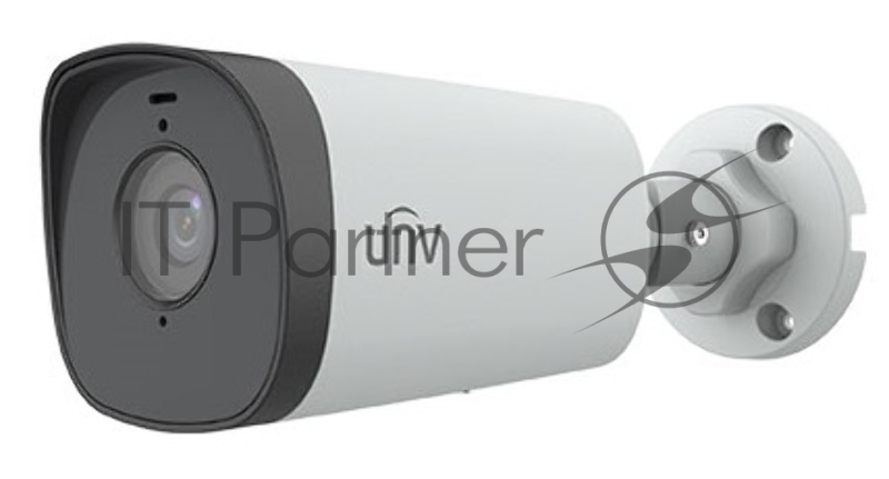 Видеокамера Uniview IP цилиндрическая, 1/2.8 2 Мп КМОП @ 30 к/с, ИК-подсветка до 80м., LightHunter 0.001 Лк @F1.6, объектив 4.0 мм, WDR, 2D/3D DNR, Ultra 265, H.265, H.264, MJPEG, 3 потока, 2 (два) в