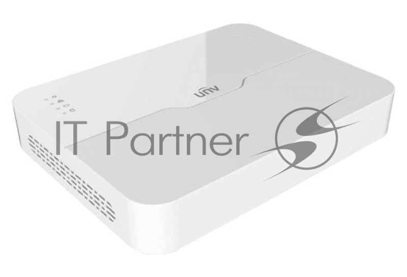 Видеорегистратор IP 8-канальный 4K с 8 PoE портами и разрешением записи до 4К, пласт. корпус