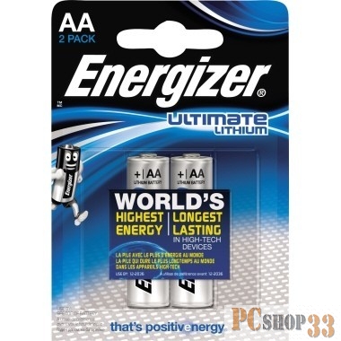 Батарейка Energizer Ultimate Lithium AA FSB2 (2 шт. в уп-ке)