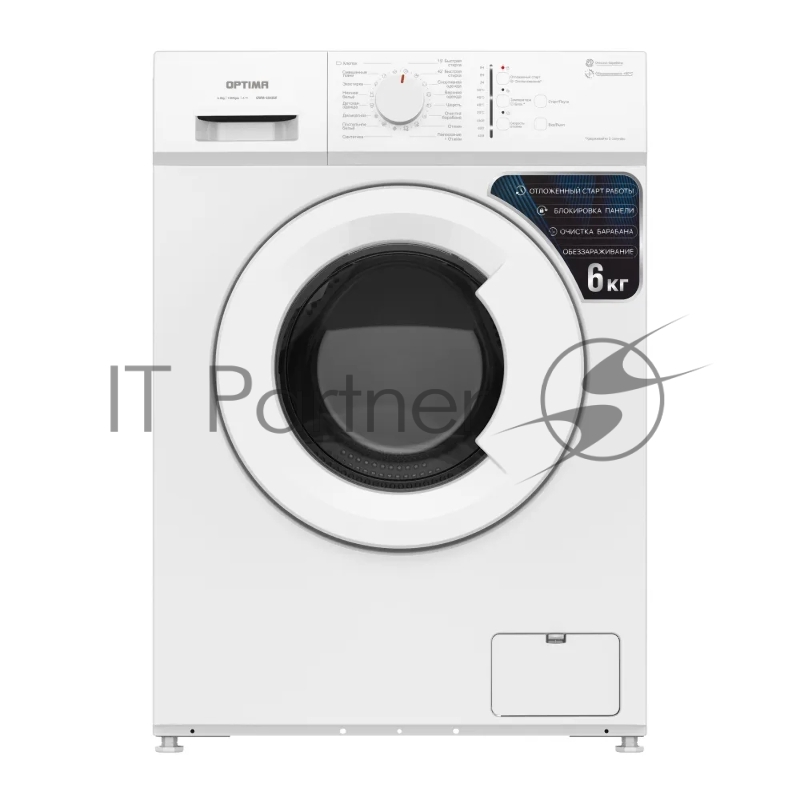 Стиральная машина OPTIMA OWM-6048W (6 кг/1000 об.,16 реж.,темп.+90С,обеззаражив.,A+ белый)