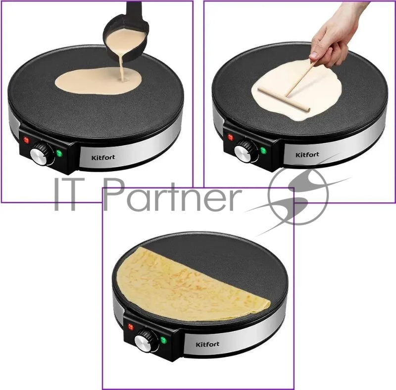 Блинница Kitfort КТ-1678 черный