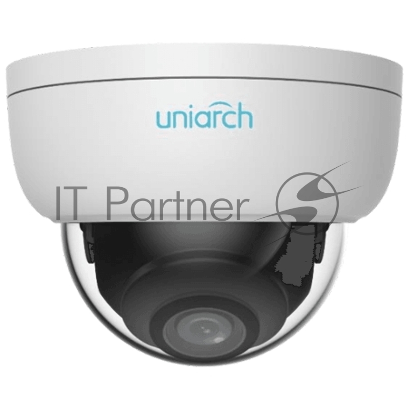 уличная IP-камера купольная антивандальная с фиксированным объективом Uniarch 2МП 2.8 мм, ИК подсветка до 30 м., матрица 1/2.8 CMOS