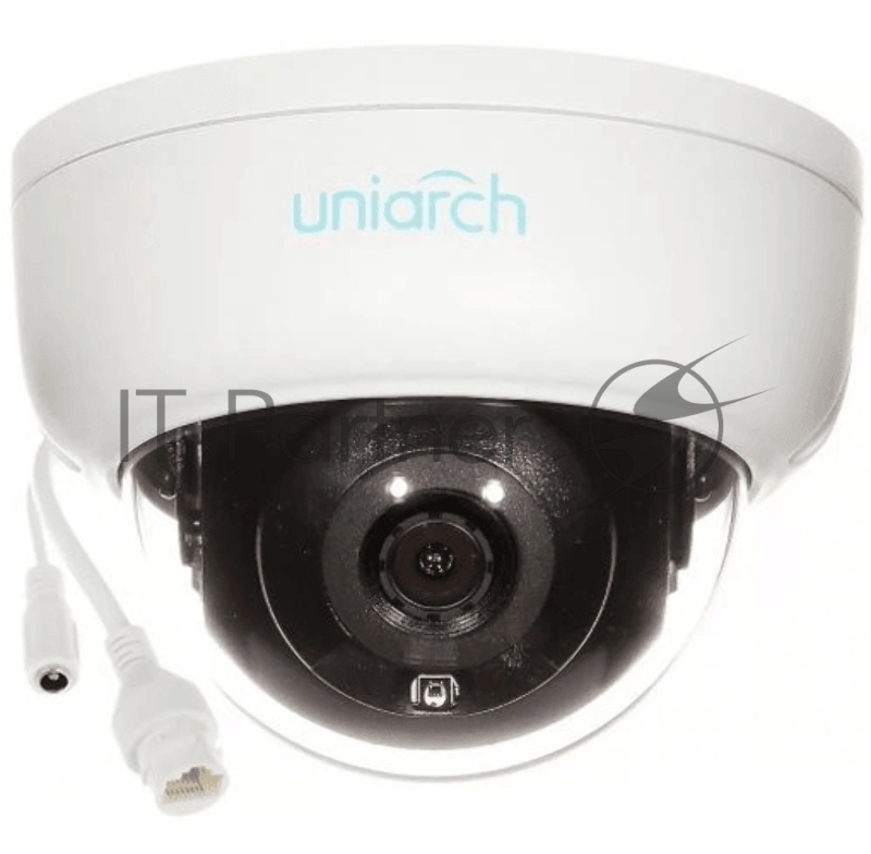 Уличная IP-камера купольная антивандальная с фиксированным объективом Uniarch 4МП 2.8 мм, ИК подсветка до 30 м., матрица 1/3 CMOS