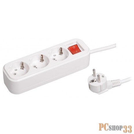 бытовые удлинители Iek WYP11-16-03-02-ZK Удлинитель У03В 3 места 2Р+РЕ/1.5 метра 3х1мм2 16А/250В CLASSIC IEK