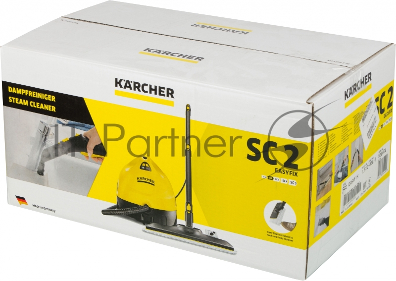 Пароочиститель напольный Karcher EasyFix SC 2 1500Вт желтый/черный