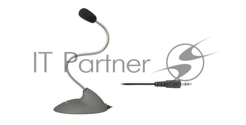 Наушники Defender MIC-111 Микрофон компьютерный, серый, кабель 1,5 м 64111