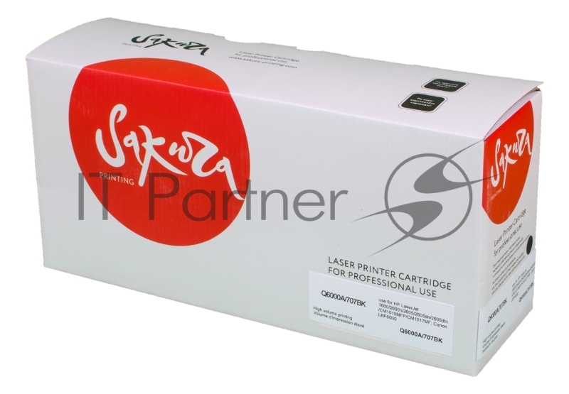 Картридж Sakura Q6000A/707Bk для Canon, черный, 2500 к.