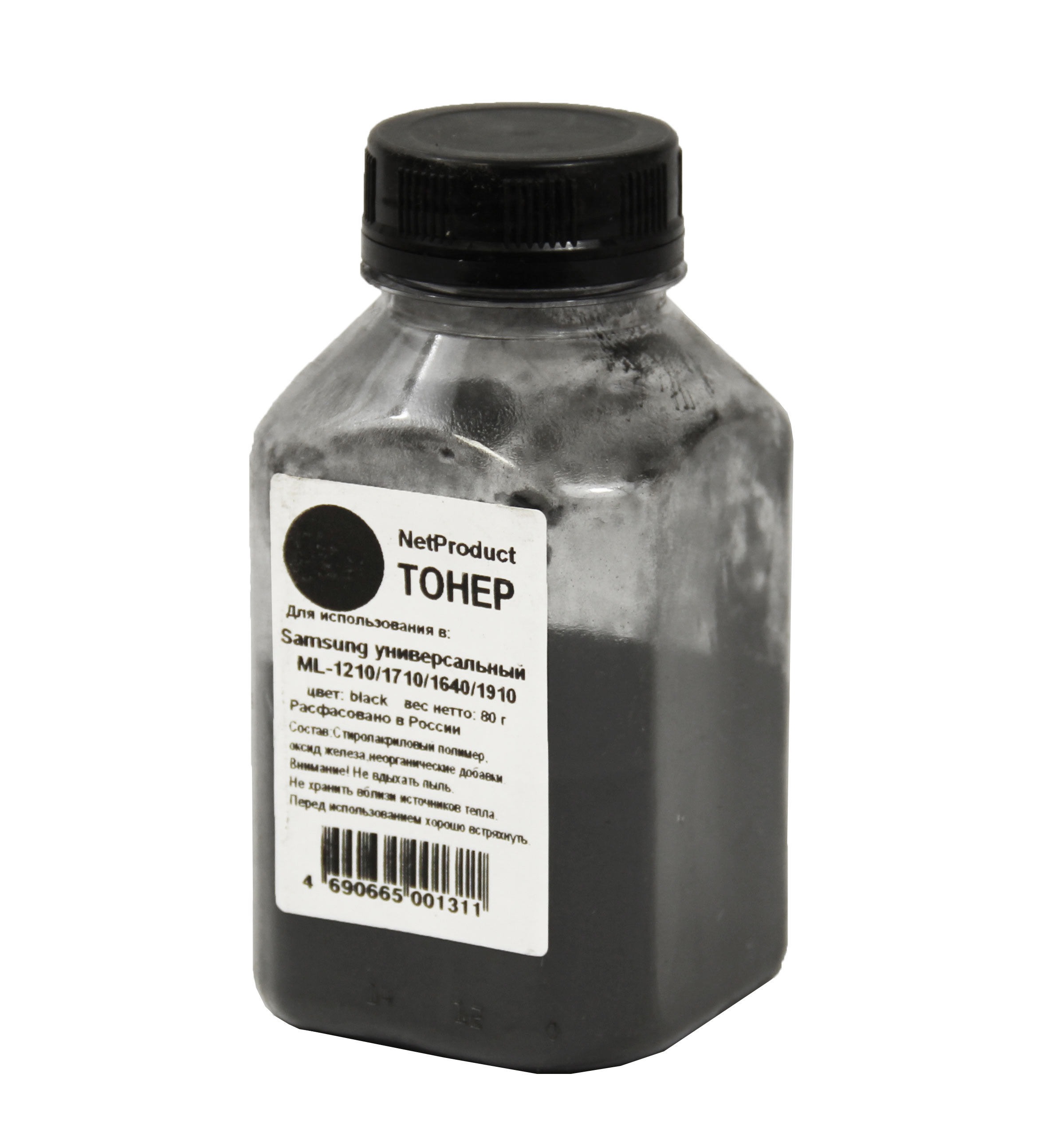 Расходные материалы NetProduct Тонер для SAMSUNG универсальный ML-1210/1710/1640/1910 80 г, банка