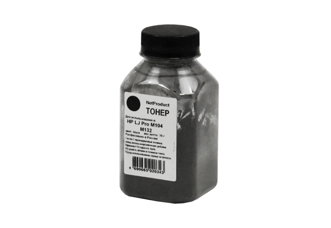 Расходные материалы NetProduct Тонер для HP LJ Pro M104/M132 (CF218A), 70 г, банка