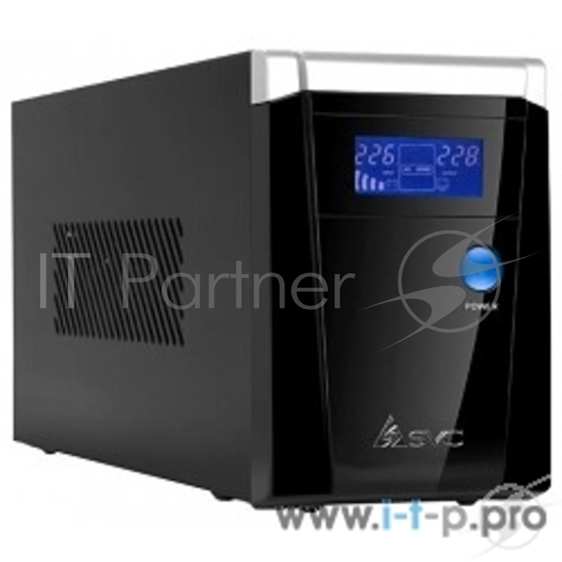 ИБП SVC, V-800-F-LCD, Smart, USB, AVR: 165-275В, Бат.: 12В/9 Ач*1шт., чёрный