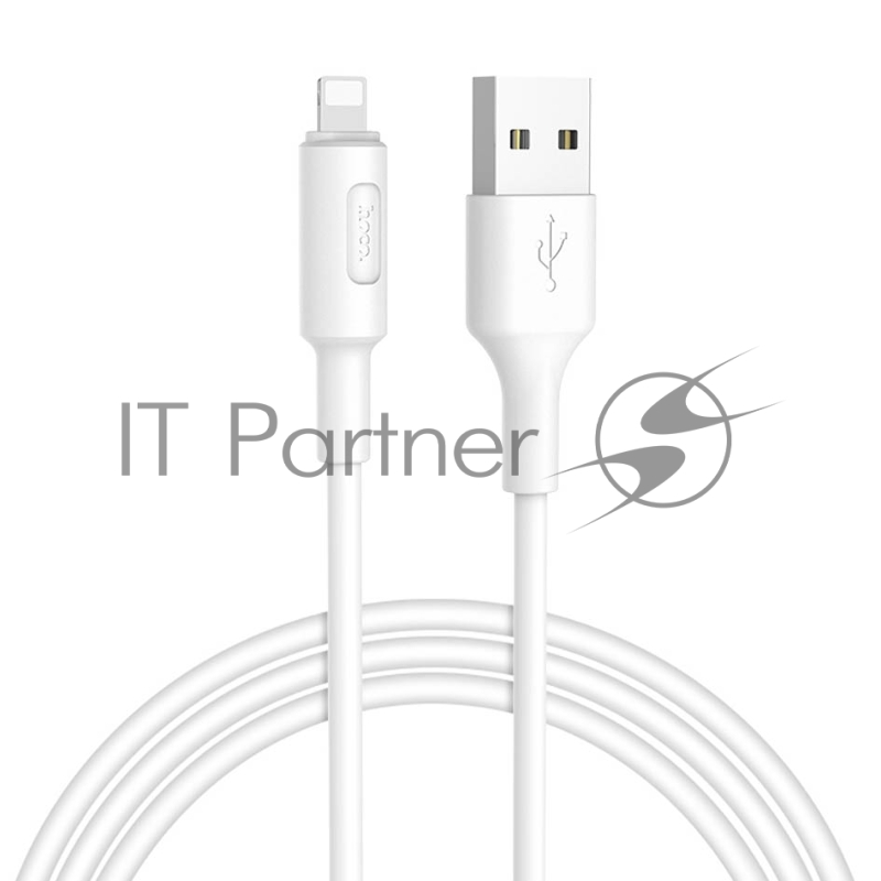 Кабель USB HOCO X25 Soarer для Lightning, 2А, длина 1 м, белый