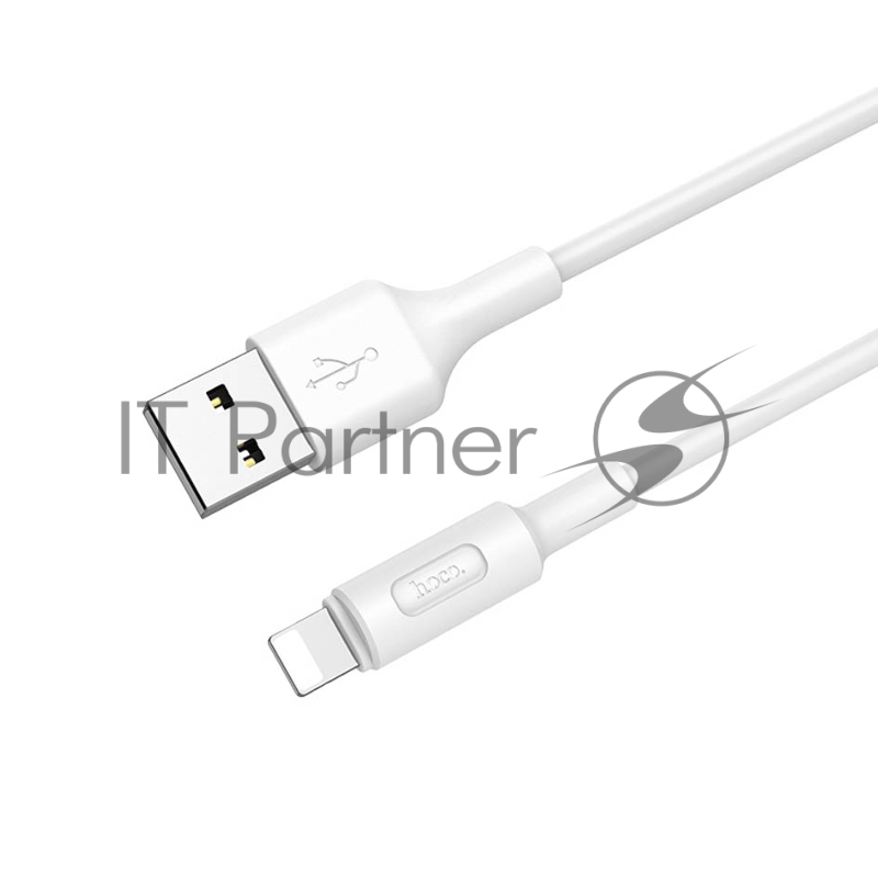 Кабель USB HOCO X25 Soarer для Lightning, 2А, длина 1 м, белый