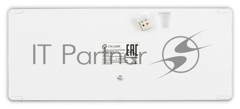 Клавиатура Оклик 855S серебристый USB беспроводная slim Multimedia (1696464)