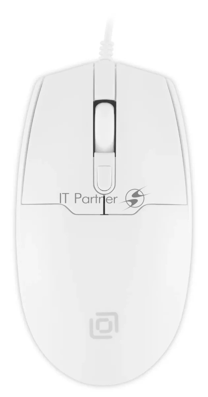 Мышь Оклик 147M белый оптическая (2000dpi) USB (4but)