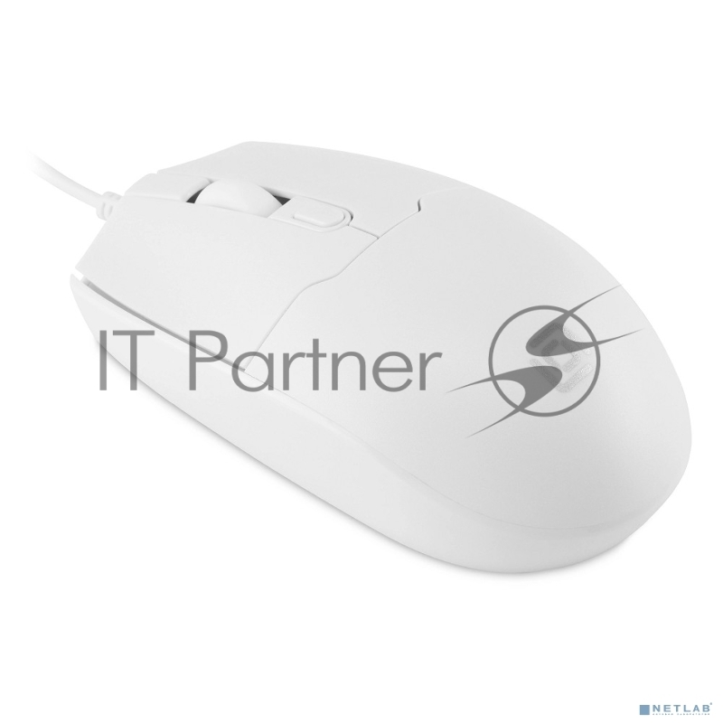 Мышь Оклик 147M белый оптическая (2000dpi) USB (4but)