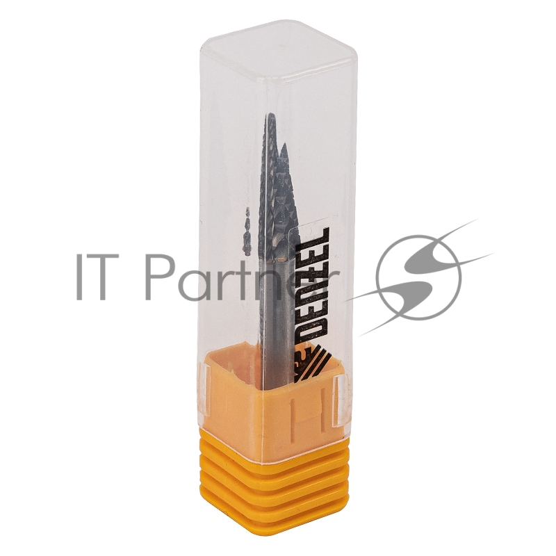 Борфреза по металлу твердосплавная, коническая закругленная, тип-L, 8 мм// Denzel