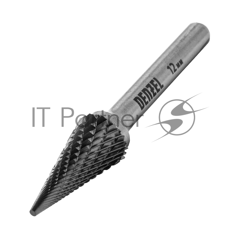 Борфреза по металлу твердосплавная, коническая, тип-M, 12 мм// Denzel
