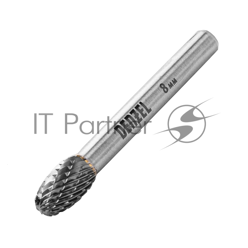 Борфреза по металлу твердосплавная, овальная, тип-E, 8 мм// Denzel