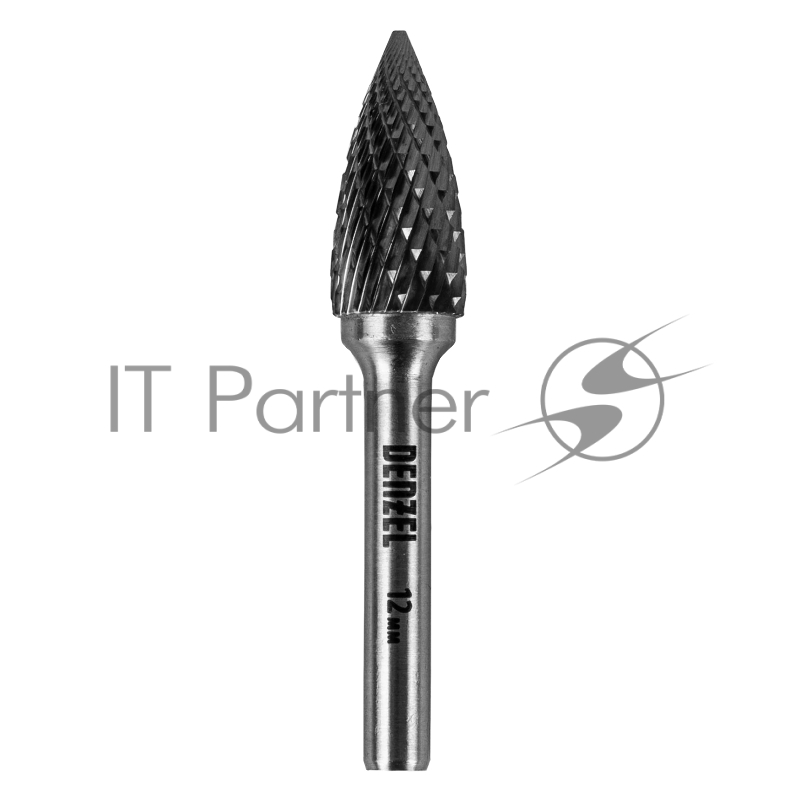 Борфреза по металлу твердосплавная, параболическая заостренная, тип-G, 12 мм// Denzel