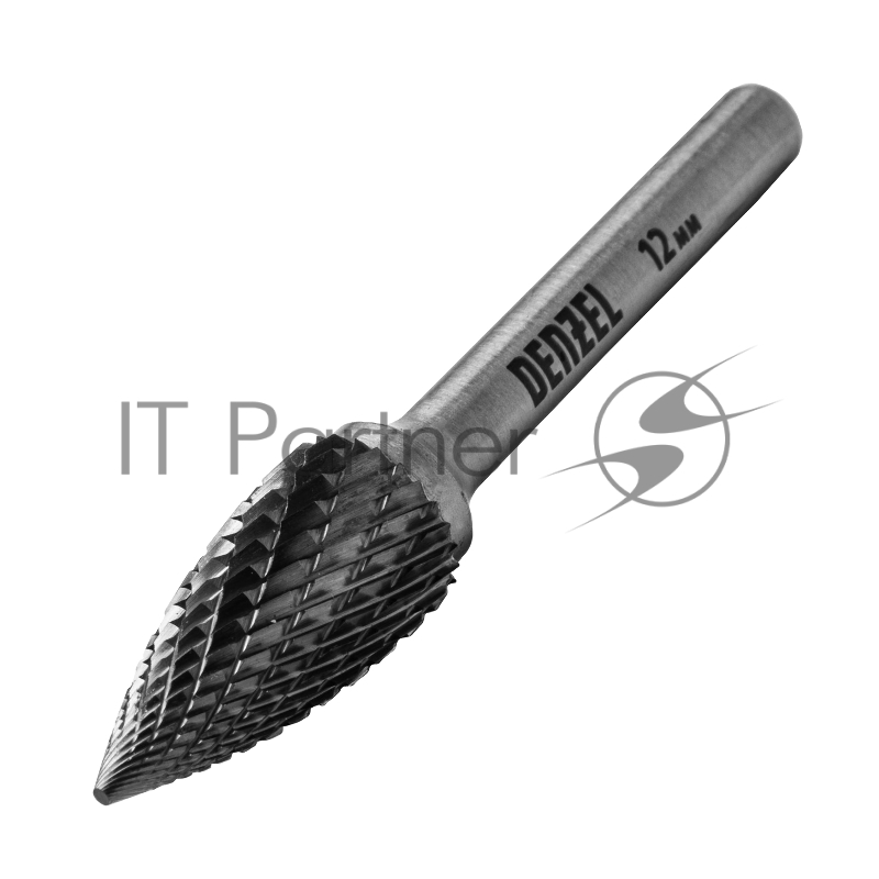 Борфреза по металлу твердосплавная, параболическая заостренная, тип-G, 12 мм// Denzel