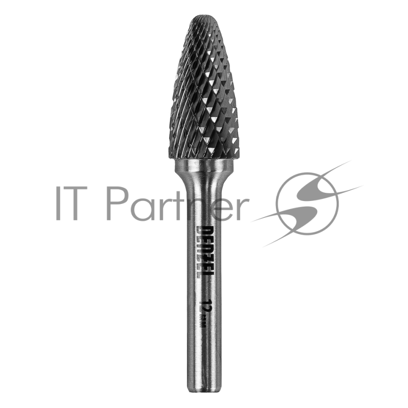 Борфреза по металлу твердосплавная, параболическая, тип-F, 12 мм// Denzel