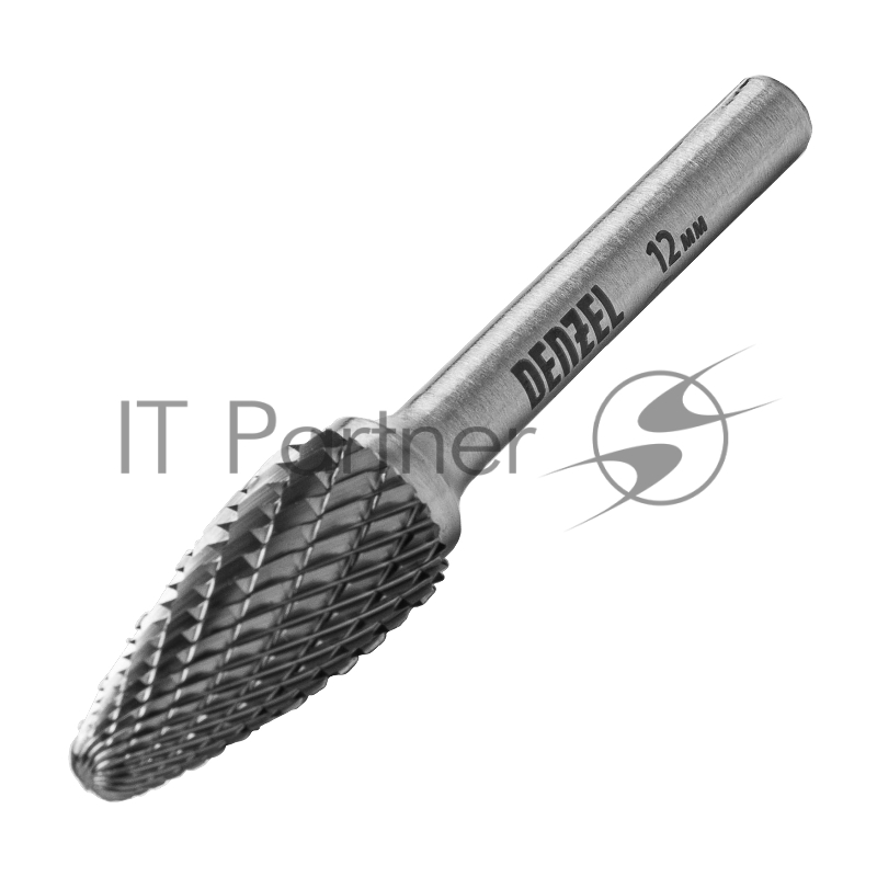 Борфреза по металлу твердосплавная, параболическая, тип-F, 12 мм// Denzel