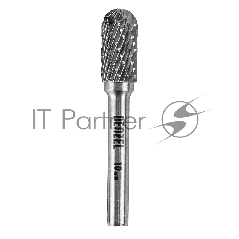 Борфреза по металлу твердосплавная, цилиндрическая закругленная, тип-С, 10 мм// Denzel