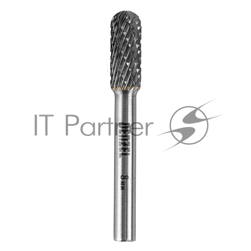 Борфреза по металлу твердосплавная, цилиндрическая закругленная, тип-С, 8 мм// Denzel