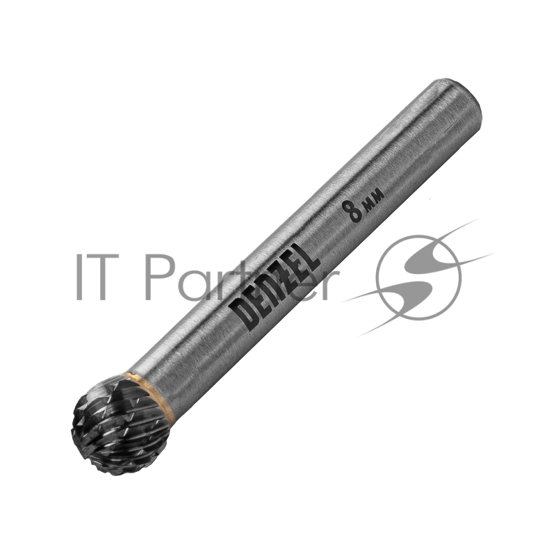 Борфреза по металлу твердосплавная, шарообразная, тип-D, 8 мм// Denzel